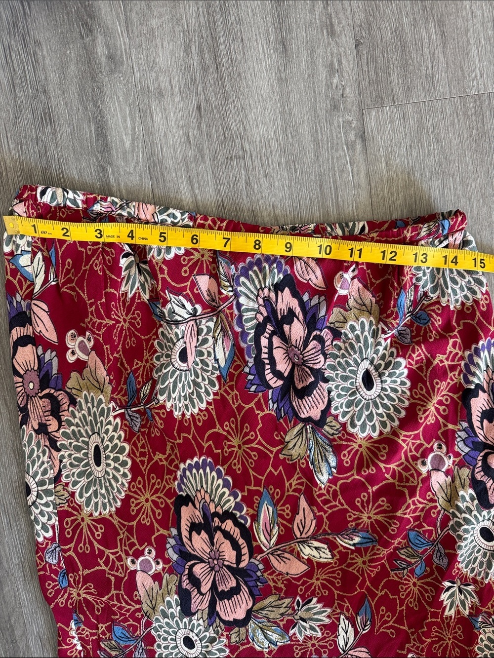 Floral Ruffle Hem Asymmetrical Midi Skirt - Picture 4 of 8